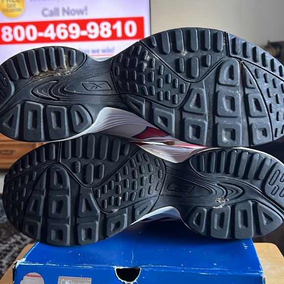 Men’s Reebok athletic shoes, size 14 colors are white, red, and royal - Picture 4 of 6